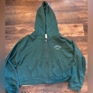 American Eagle women’s xs zipper crop hoodie